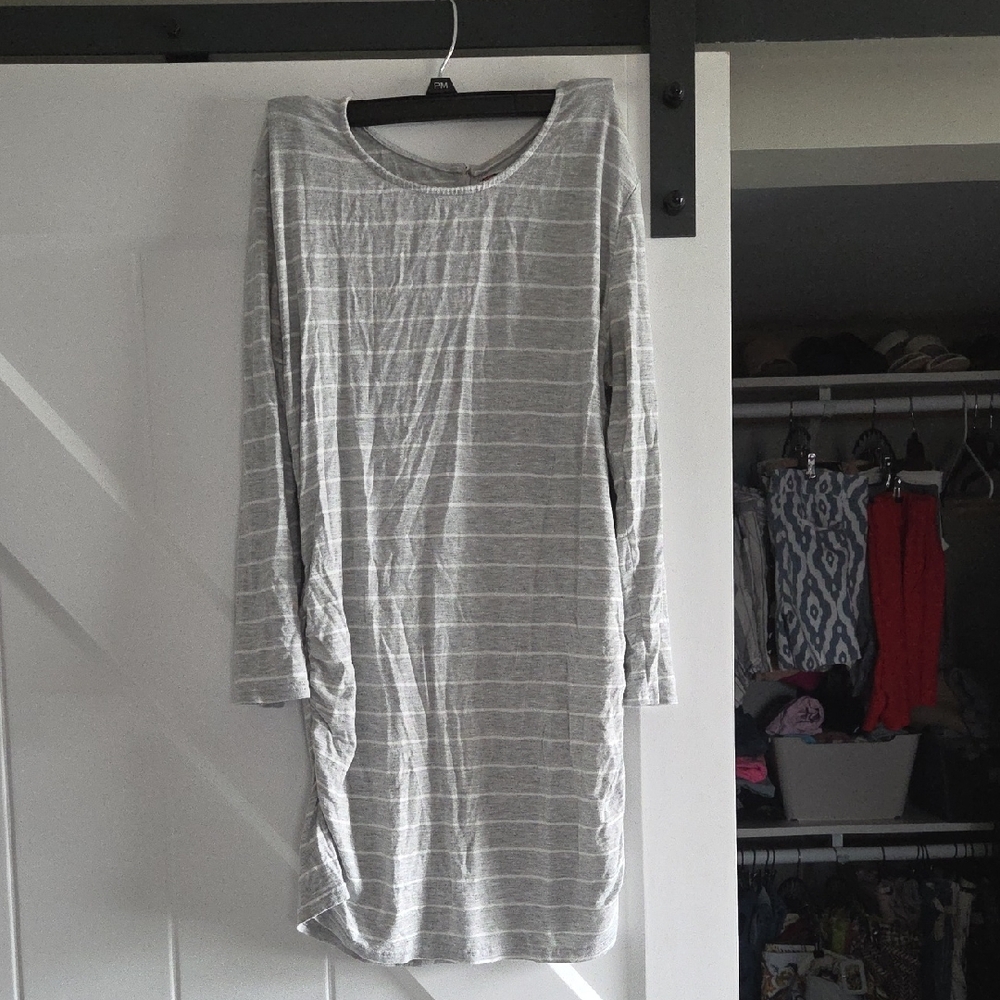 Indigo Poppy Striped Maternity Tunic